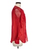 Bisou Bisou 100% Polyester Red 3/4 Sleeve Blouse Size M - photo 4