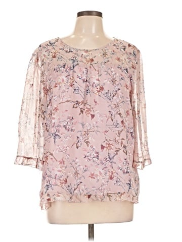 Allegra K 3/4 Sleeve Blouse (view 1)