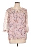Allegra K 100% Polyester Pink 3/4 Sleeve Blouse Size L - photo 1