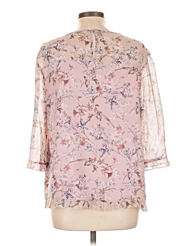 Allegra K 3/4 Sleeve Blouse (view 2)