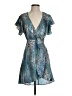 Marciano 100% Polyester Paisley Blue Cocktail Dress Size XS - photo 1
