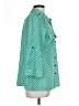 NY Collection Polka Dots Teal 3/4 Sleeve Button-Down Shirt Size L - photo 4