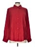 Unbranded 100% Polyester Solid Red Long Sleeve Blouse Size L - photo 1