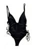 Head Solid Black One Piece Swimsuit Size L - photo 1