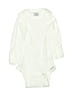Gerber 100% Cotton Solid Ivory Long Sleeve Onesie Size 0-3 mo - photo 1
