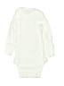 Gerber 100% Cotton Solid Ivory Long Sleeve Onesie Size 0-3 mo - photo 2