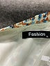 Fashion 100% Polyester Animal Print Blue Short Sleeve Blouse Size XL - photo 7