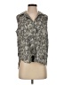 Cloth & Stone 100% Lyocell Animal Print Gray Sleeveless Button-Down Shirt Size S - photo 1