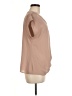 Pleione 100% Polyester Tan Short Sleeve Blouse Size M - photo 4