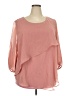Alyx 100% Polyester Pink 3/4 Sleeve Blouse Size 2X - photo 1