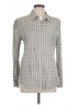 Caslon 100% Cotton Houndstooth Gray Long Sleeve Button-Down Shirt Size L - photo 1
