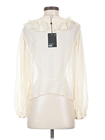 Paige Long Sleeve Silk Top (view 2)