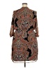 En Focus Studio 100% Polyester Paisley Brown Casual Dress Size 18 - photo 2