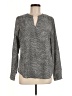 dalia 100% Polyester Animal Print Gray Long Sleeve Blouse Size M - photo 1