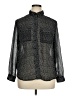 MNG Basics 100% Polyester Polka Dots Black Long Sleeve Blouse Size XL - photo 1