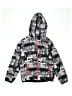 Reebok 100% Polyester Print Black Windbreaker Size 8 - photo 1