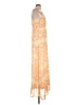 Bar III 100% Polyester Print Orange Casual Dress Size L - photo 4