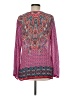 Tolani 100% Silk Pink Long Sleeve Silk Top Size M - photo 2