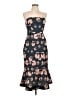 Keepsake Floral Brown Cocktail Dress Size L - photo 1