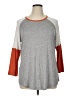 dip Color Block Gray 3/4 Sleeve T-Shirt Size 0X - photo 1