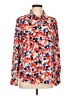 Investments 100% Polyester Print Orange Long Sleeve Blouse Size L - photo 1
