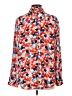 Investments 100% Polyester Print Orange Long Sleeve Blouse Size L - photo 2