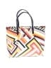Tory Burch Graphic Multi Color White Tote One size - photo 1