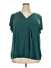 Lane Bryant Teal Short Sleeve Blouse Size 22 - 24 Plus - photo 1