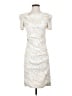 Theia Animal Print Ivory Cocktail Dress Size 4 - photo 1