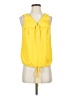 Trina Turk 100% Polyester Yellow Sleeveless Blouse Size S - photo 1