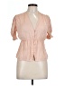 Louna 100% Polyester Pink Short Sleeve Blouse Size L - photo 1