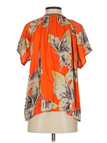 Tucker Short Sleeve Silk Top (view 2)