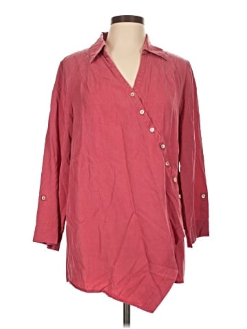 Soft Surroundings 3/4 Sleeve Button-Down Shirt (view 1)