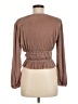 Zara Brown Long Sleeve Blouse Size M - photo 2