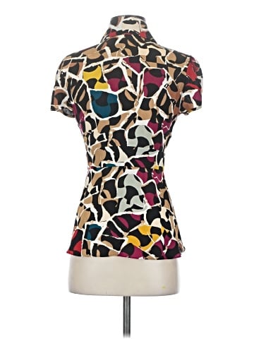 Diane von Furstenberg Short Sleeve Silk Top (view 2)