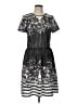 Gabby Skye Houndstooth Black Cocktail Dress Size 12 - photo 1