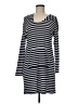 Merona Stripes Gray Casual Dress Size M - photo 1