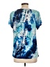 Style&Co Blue Short Sleeve Blouse Size L - photo 2