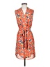 Ro & De 100% Polyester Print Orange Casual Dress Size XS - photo 1