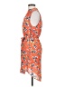 Ro & De 100% Polyester Print Orange Casual Dress Size XS - photo 5