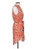 Ro & De 100% Polyester Print Orange Casual Dress Size XS - photo 4