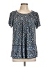 Style&Co Blue Short Sleeve Blouse Size L - photo 1