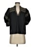 Ulla Johnson 100% Cotton Black Short Sleeve Blouse Size 4 - photo 1