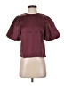 Primark 100% Polyester Burgundy Short Sleeve Blouse Size 2 - photo 1