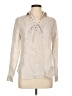 Lands' End 100% Linen Ivory Long Sleeve Blouse Size 10 - photo 1
