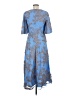 JS Collections 100% Polyester Paisley Blue Cocktail Dress Size 6 - photo 2