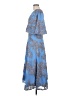 JS Collections 100% Polyester Paisley Blue Cocktail Dress Size 6 - photo 5