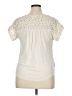 Flower & Feather Polka Dots Ivory Short Sleeve Top Size XL - photo 2