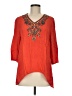 Soft Surroundings Orange 3/4 Sleeve Blouse Size M (petite) - photo 1