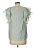 On Twelfth 100% Polyester Green Short Sleeve Blouse Size L - photo 2